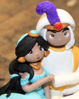 cake topper statuine personalizzato aladdin e jasmine