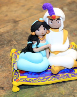 cake topper statuine personalizzato aladdin e jasmine