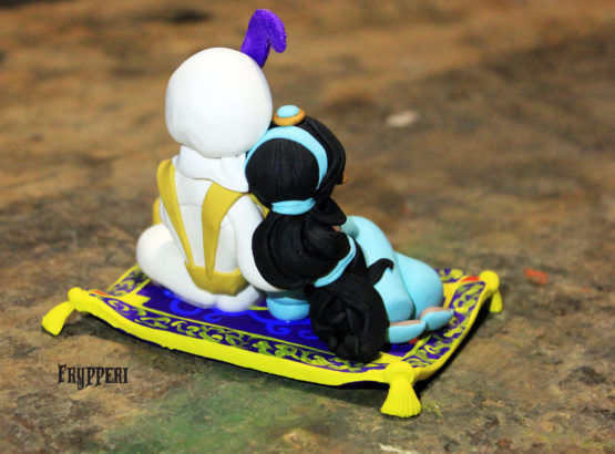 cake topper statuine personalizzato aladdin e jasmine