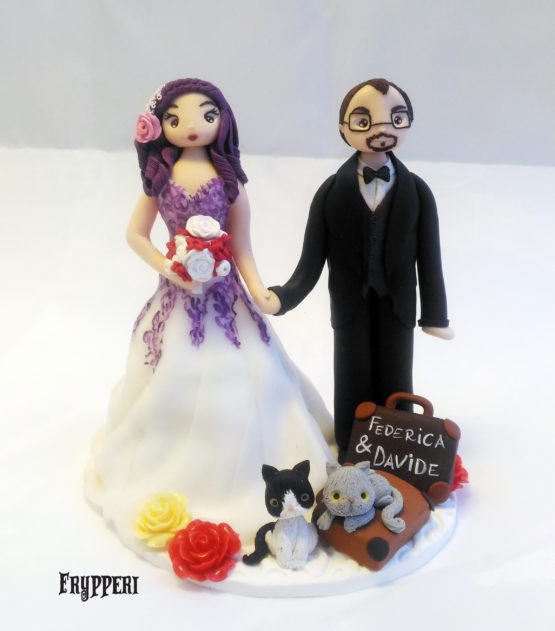 Cake Topper Gatti e Valige