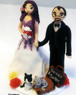 Cake Topper Gatti e Valige