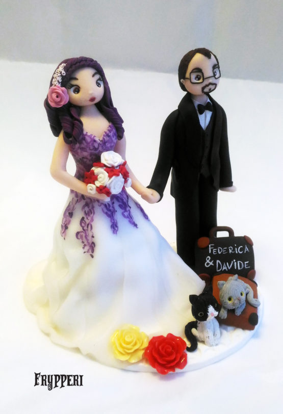 Cake Topper Gatti e Valige