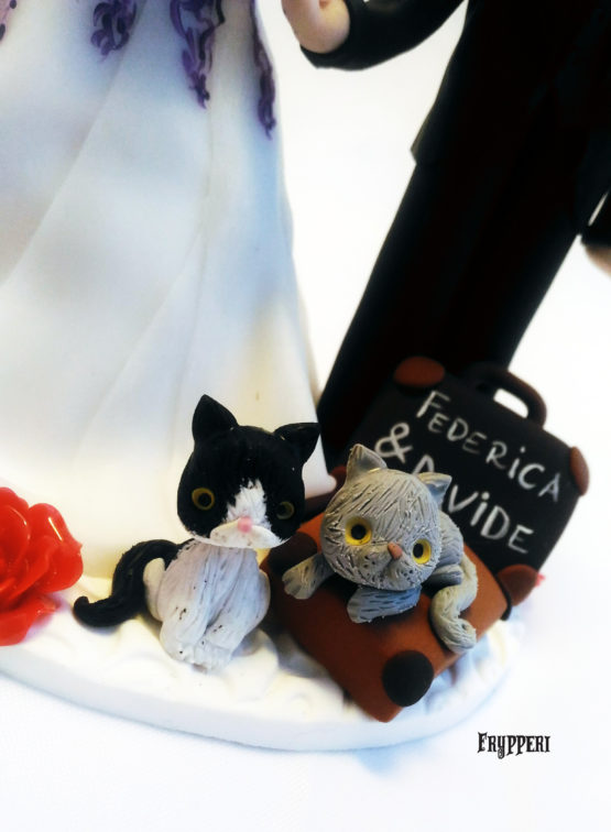 Cake Topper Gatti e Valige