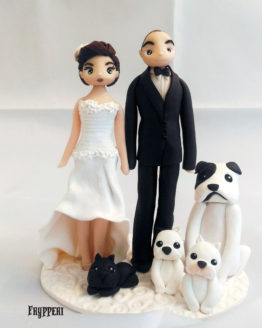 cake topper personalizzato cani e padroni di cani