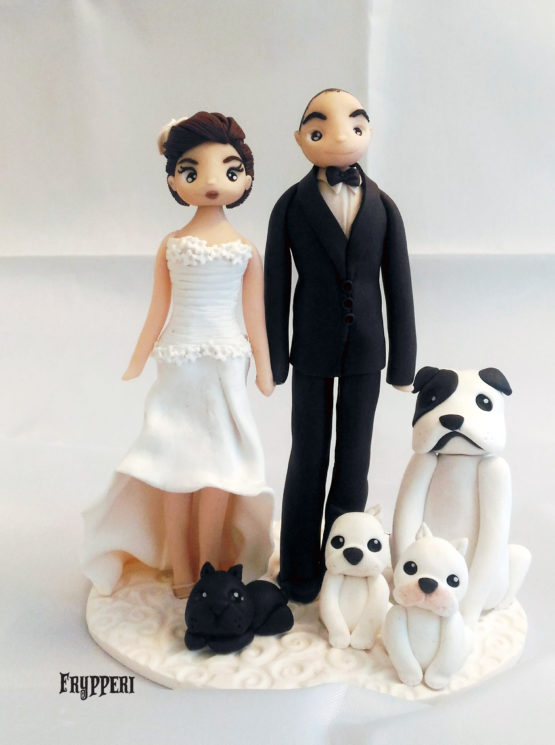 cake topper personalizzato cani e padroni di cani