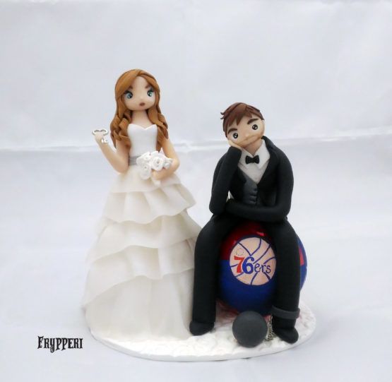 Cake Topper 76ers con Palla al Piede