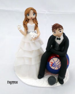 Cake Topper 76ers con Palla al Piede