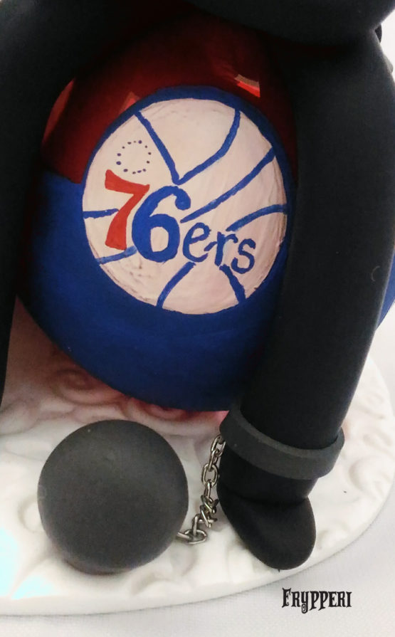 Cake Topper 76ers con Palla al Piede