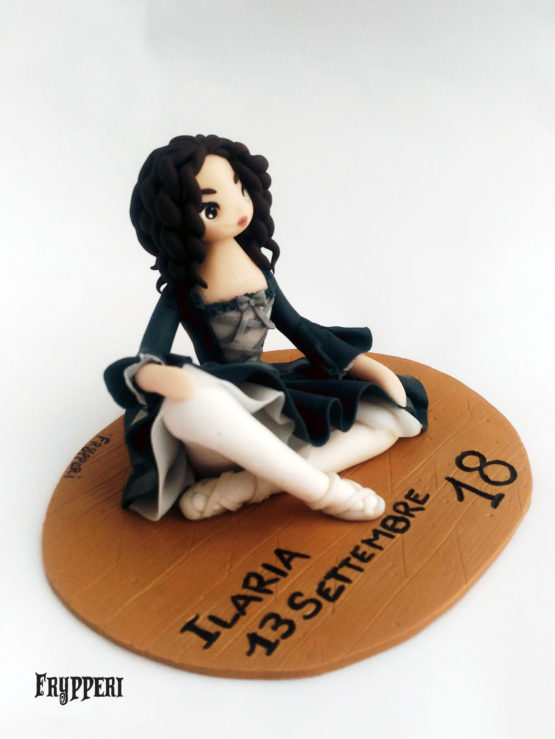 cake topper statuina personalizzato ballerina