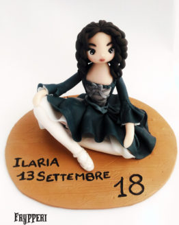 cake topper statuina personalizzato ballerina