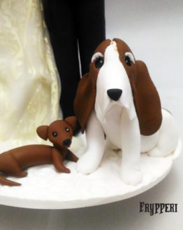 Cake Topper basset hound e bassotto