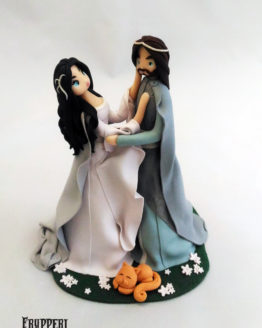 cake topper arwen e aragorn il signore degli anelli lord of the rings