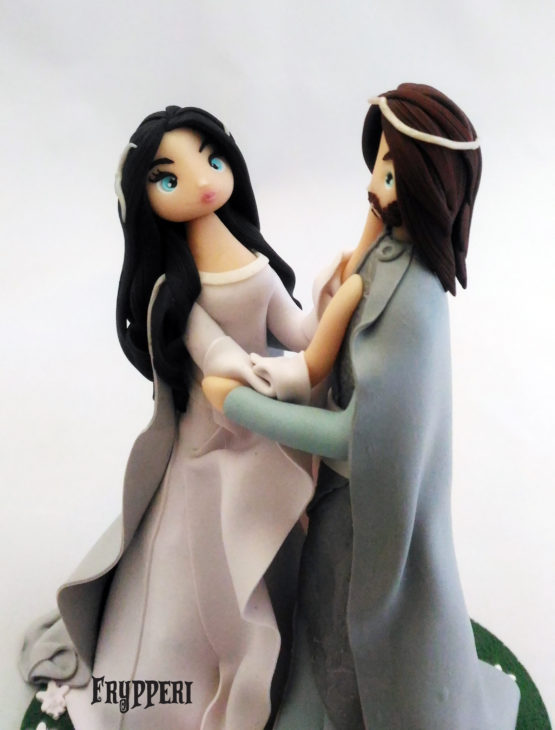 cake topper arwen e aragorn il signore degli anelli lord of the rings