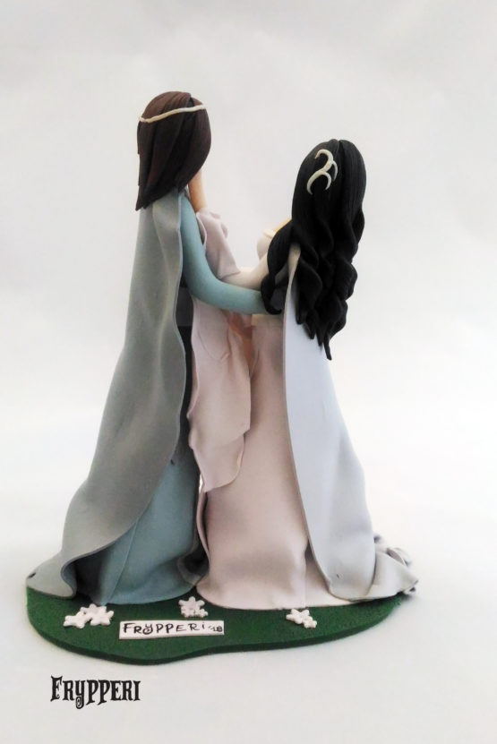 cake topper arwen e aragorn il signore degli anelli lord of the rings