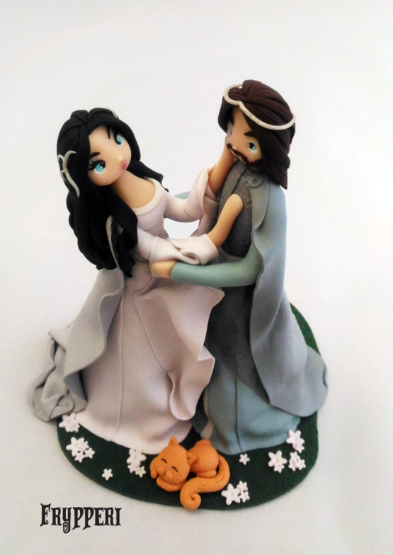 cake topper arwen e aragorn il signore degli anelli lord of the rings