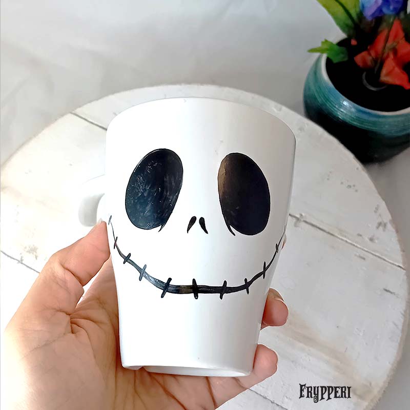 Tazza Dipinta Bianca Jack Sorriso