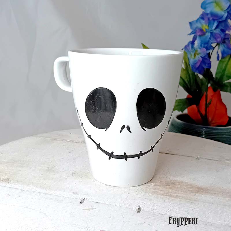 Tazza Dipinta Bianca Jack Sorriso Tazza Dipinta Bianca Jack Sorriso