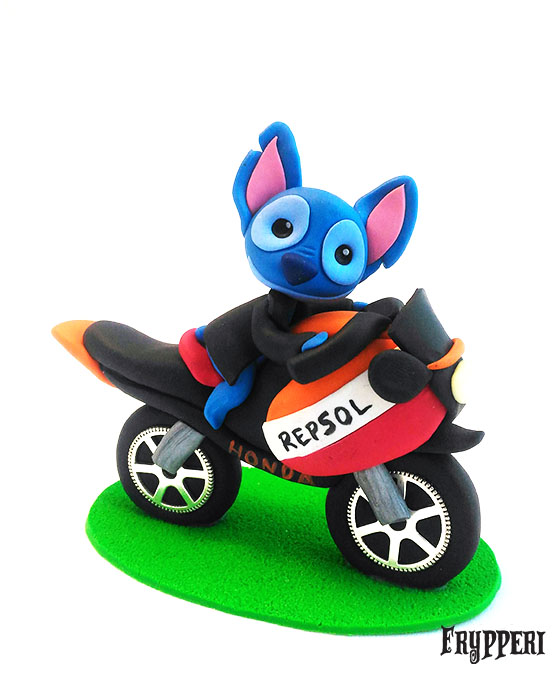 Cake Topper Stitch Moto Personalizzato realizzato a mano - Frypperi