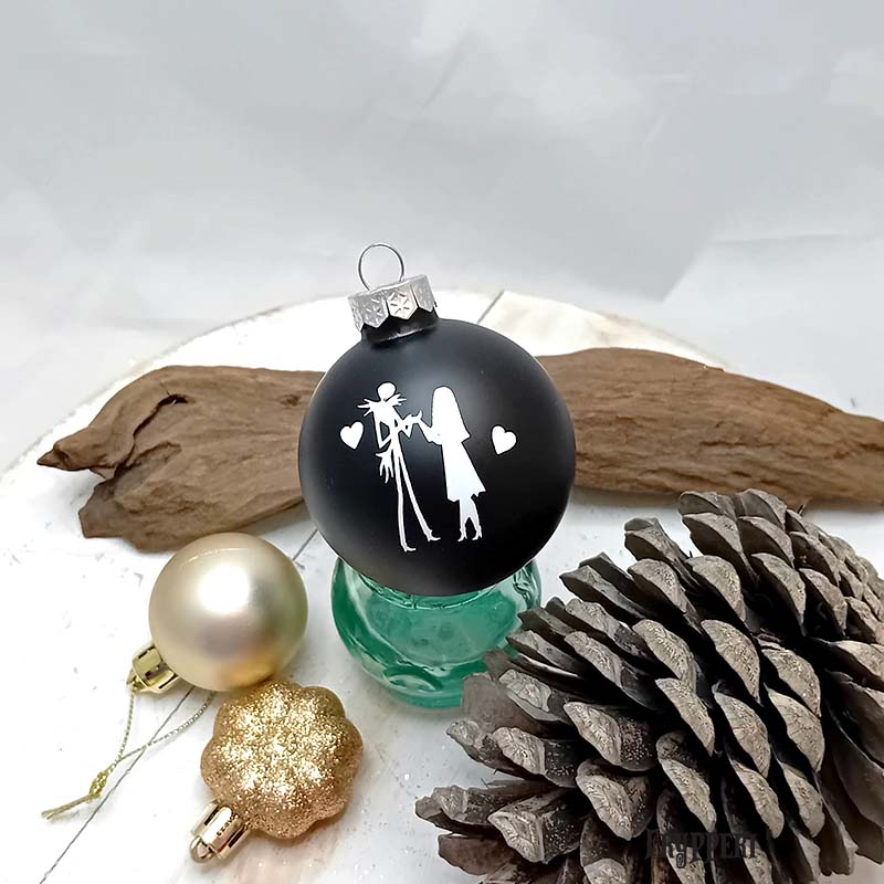 Pallina Natale Jack Sally Cuore