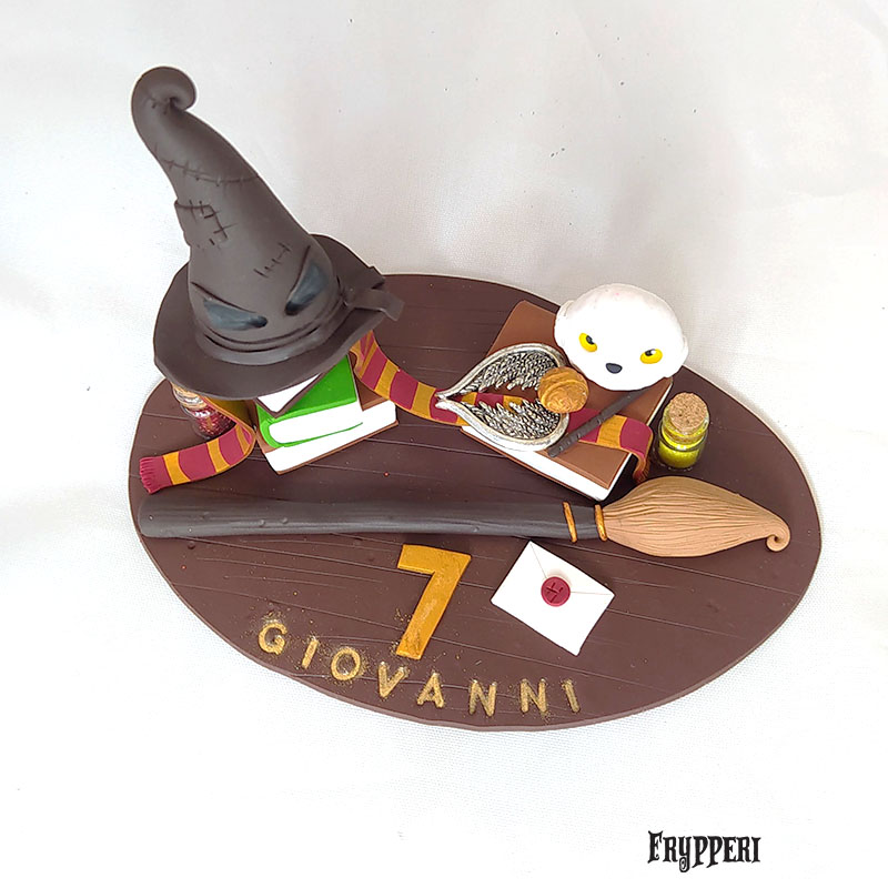 Cake Topper Harry Potter Cappello Edvige Personalizzato