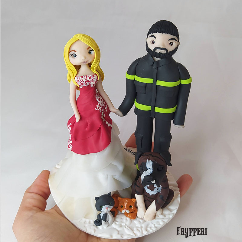 Cake Topper Pompiere Personalizzato