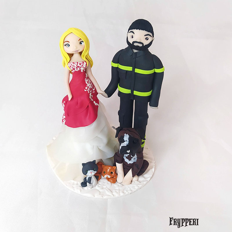 Cake Topper Pompiere Personalizzato