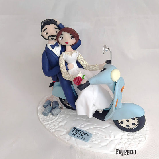 Cake Topper Moto Vespa Personalizzato