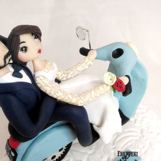 Cake Topper Moto Vespa Personalizzato