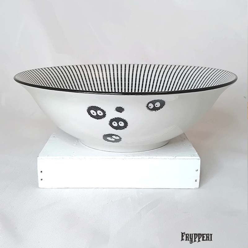 Ciotola Ramen Totoro Bianco Nero Ciotola Ramen Totoro Bianco Nero