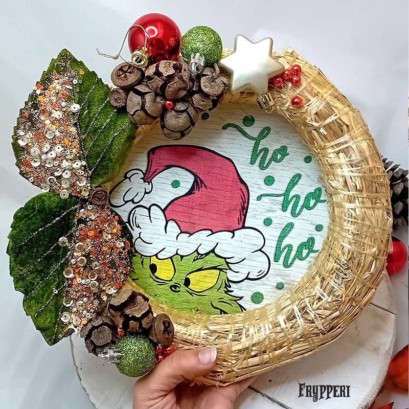 Ghirlanda Grinch disegno