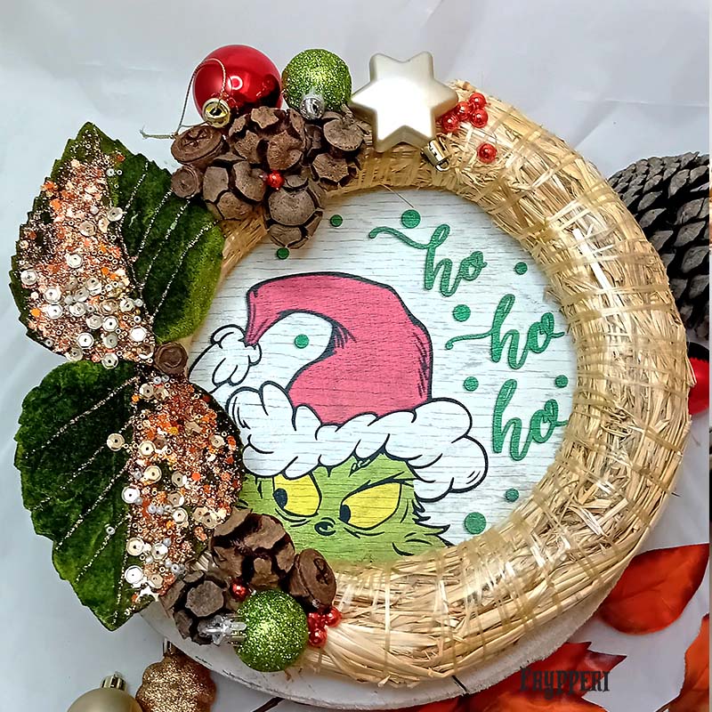 Ghirlanda Grinch disegno