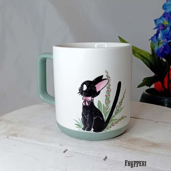 Soulnioi Tazza da caffè in ceramica, simpatica tazza da cappuccino e piattino, 180 ml, dipinta a mano, tazza da tè e latte, tazza da regalo - orso giallo