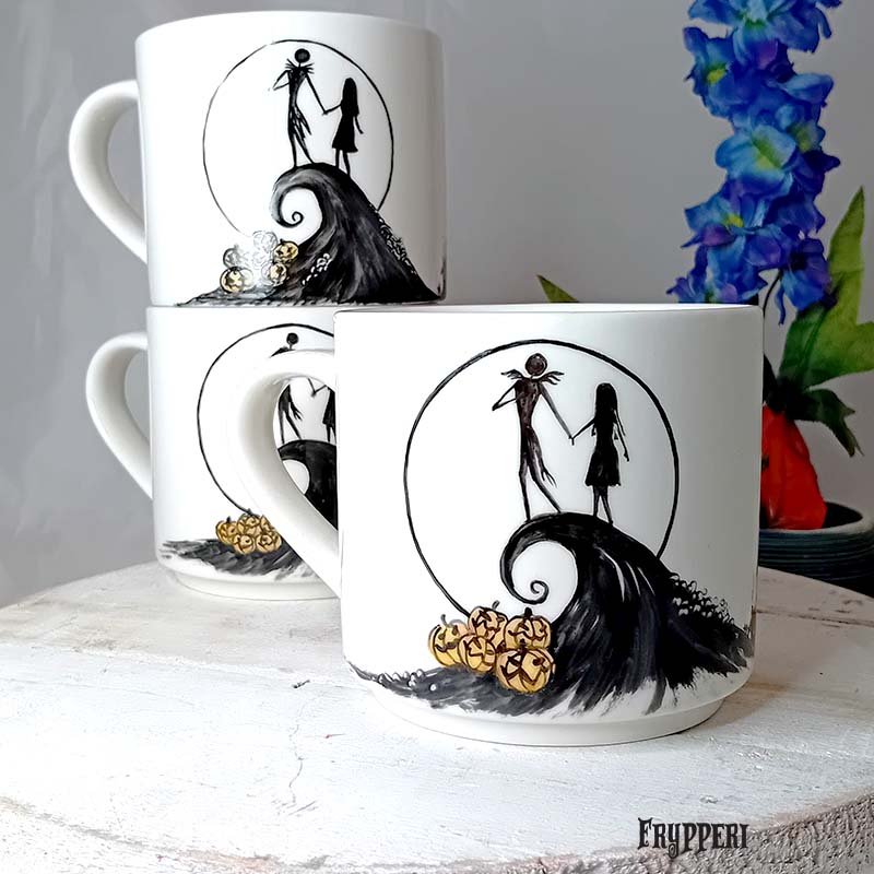 Tazza Dipinta Jack Sally Tazza Dipinta Jack Sally