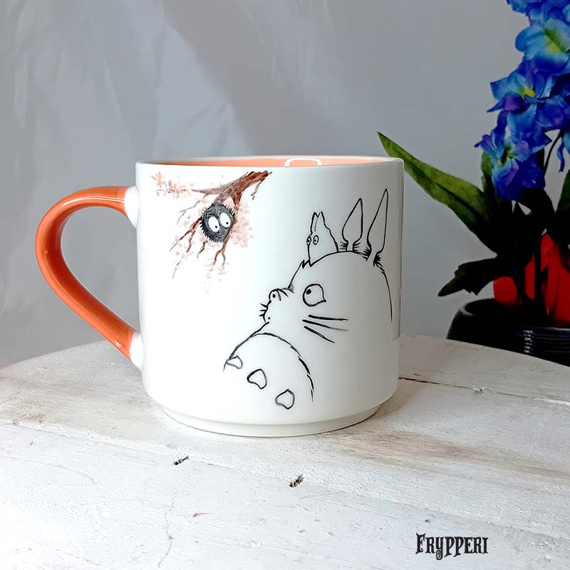 Tazza Dipinta Totoro Sakura Tazza Dipinta Totoro Sakura