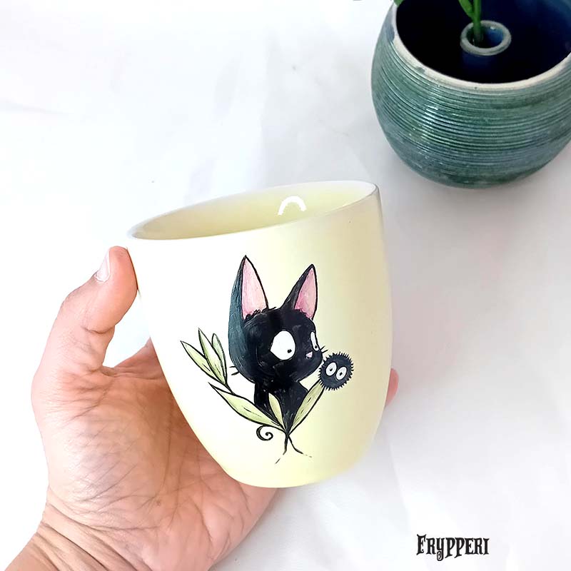 Tazza Giapponese Gatto nero jiji