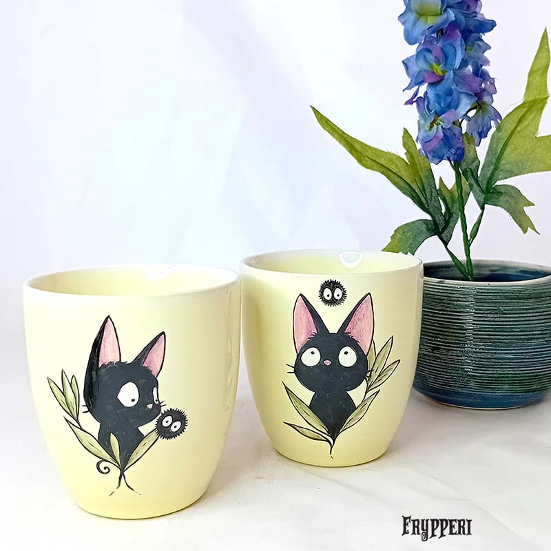 Tazza Giapponese Gatto nero jiji