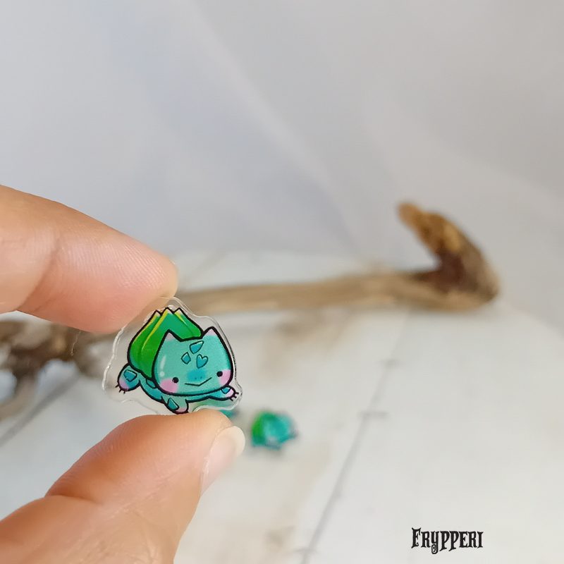 Orecchino Bulbasaur acrilico fan art Orecchino Bulbasaur acrilico fan art