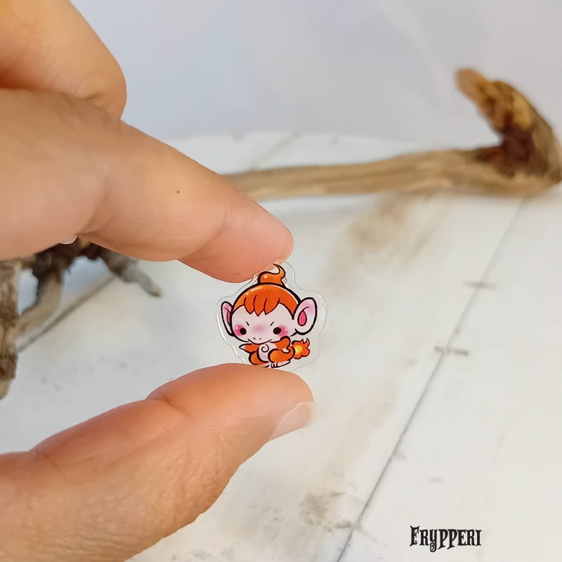Orecchino Chimchar acrilico fan art Orecchino Chimchar acrilico fan art