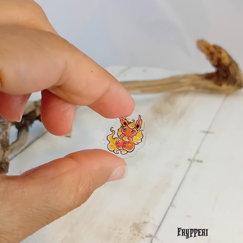 Orecchino Flareon acrilico fan art Orecchino Flareon acrilico fan art