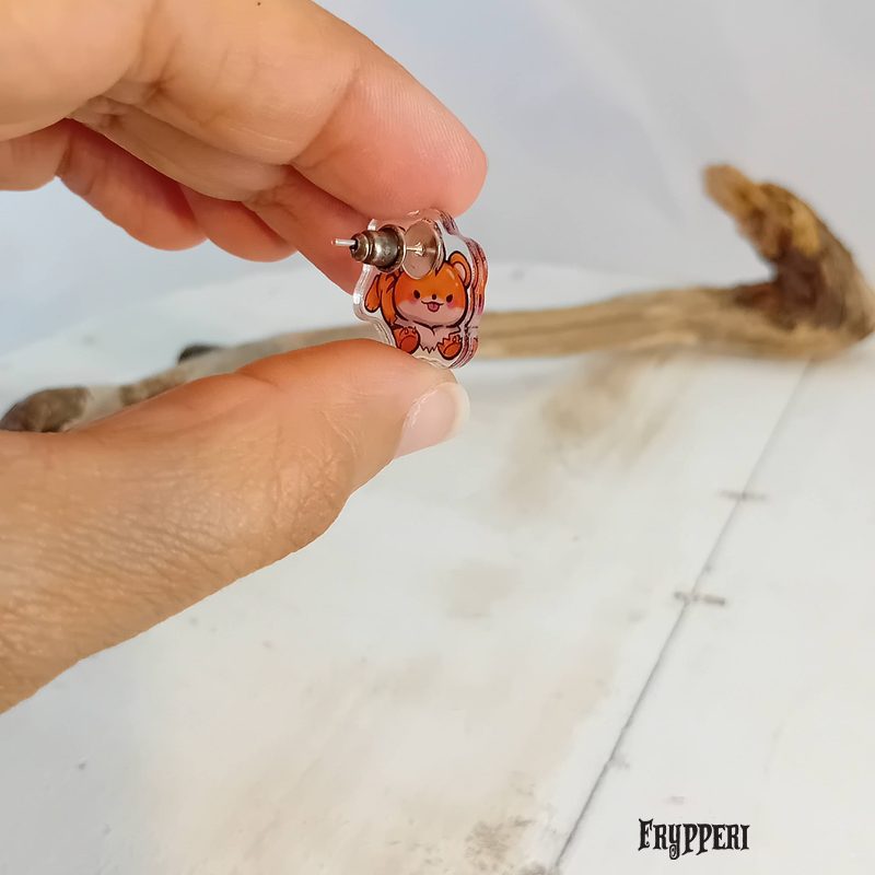 Orecchino Growlithe acrilico fan art