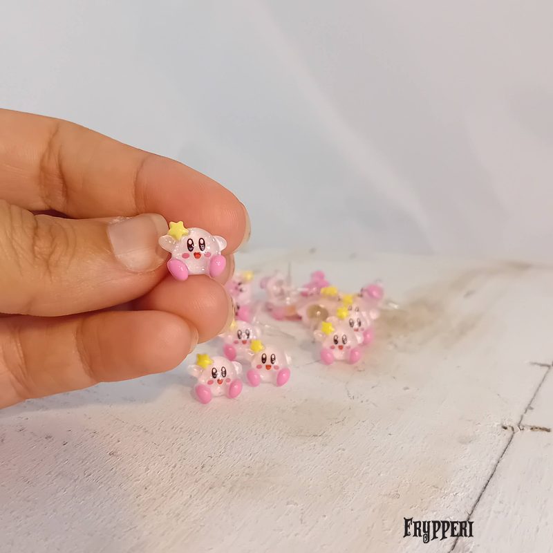 Orecchino kirby acrilico fan art
