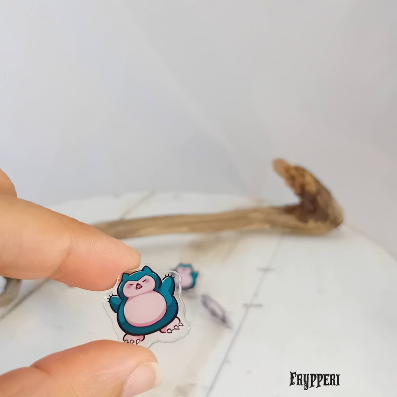 Orecchino Sleeping Snorlax acrilico fan art