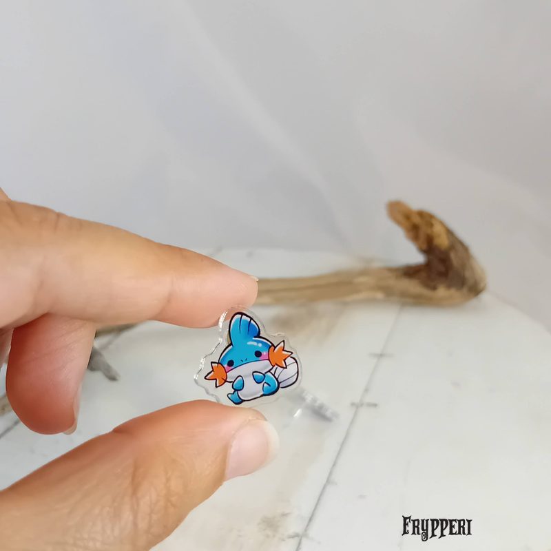 Orecchino Mudkip acrilico fan art Orecchino Mudkip acrilico fan art