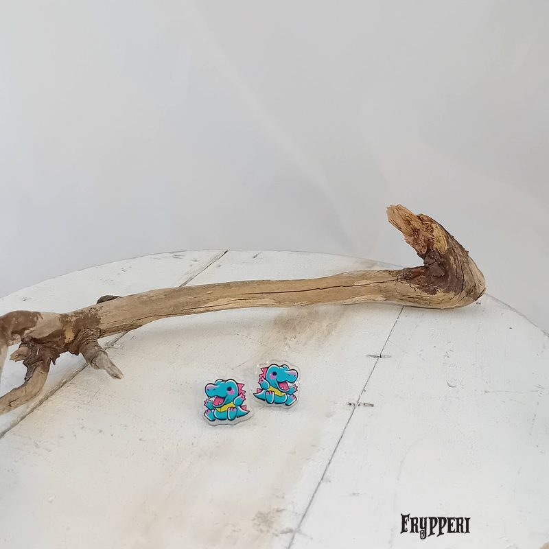 Orecchino Totodile acrilico fan art