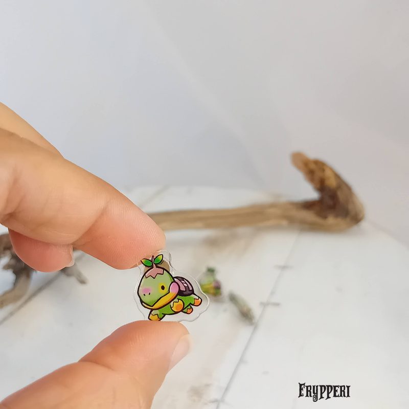 Orecchino Turtwig acrilico fan art Orecchino Turtwig acrilico fan art