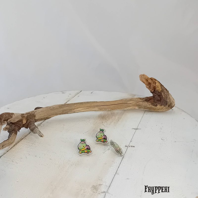 Orecchino Turtwig acrilico fan art