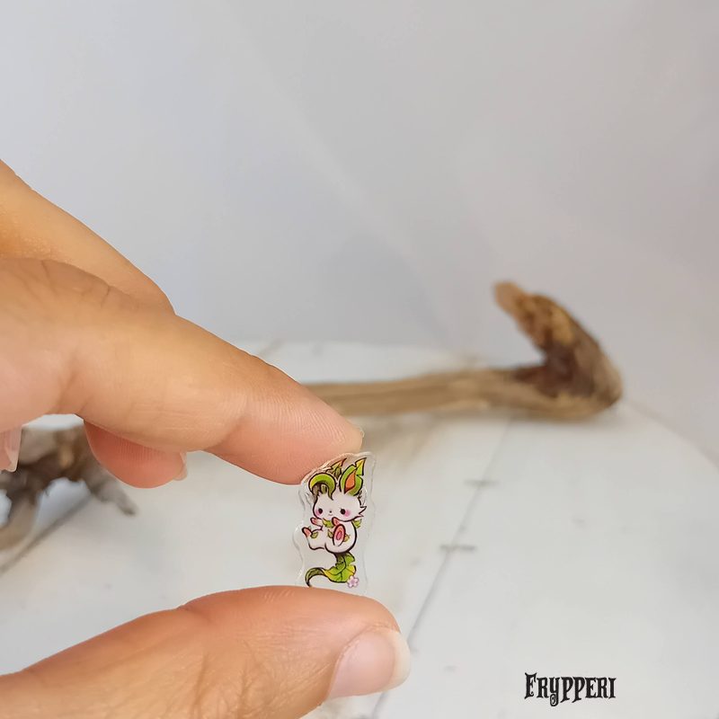 Orecchino Leafeon Chibi acrilico fan art