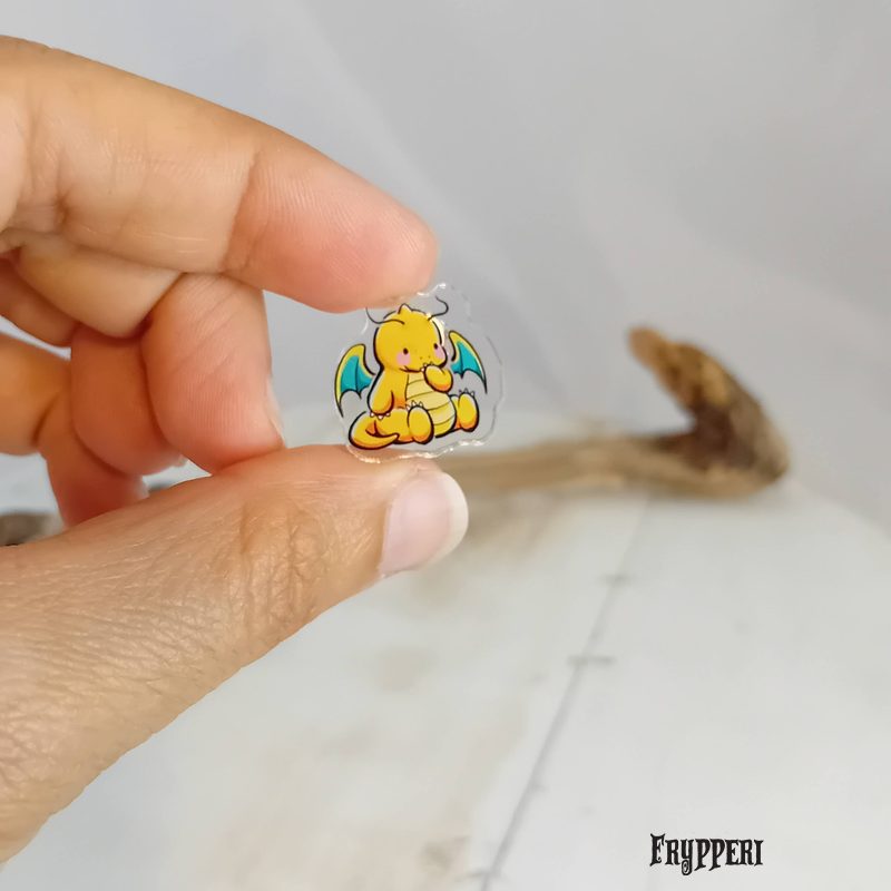 Orecchino Dragonite acrilico fan art