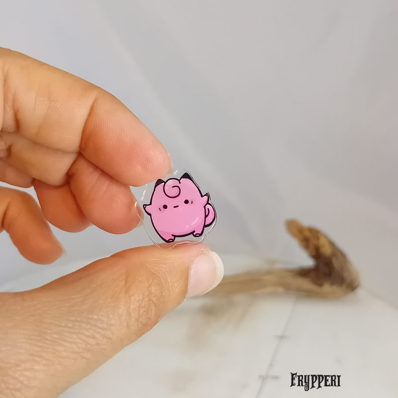 Orecchino Clefairy acrilico fan art
