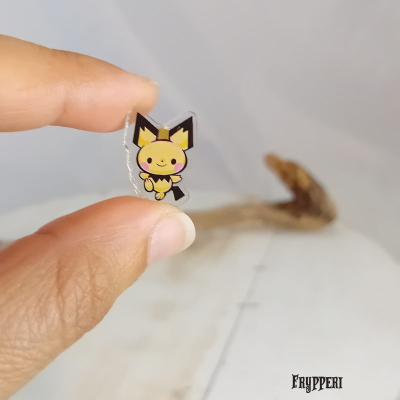 Orecchino Pichu acrilico fan art